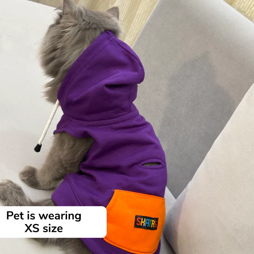 Skatrs Blaze Breezy Hoodies with Pockets for Dogs and Cats (Violet) - Image 6