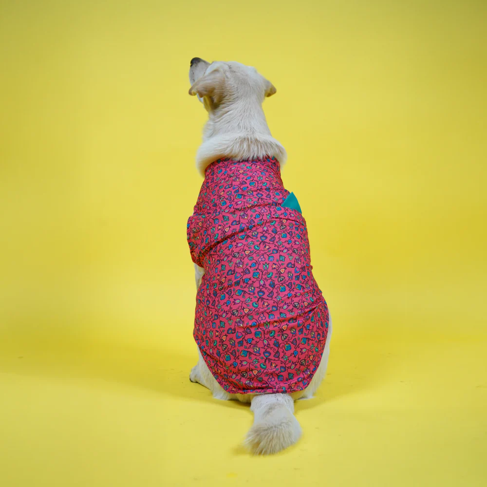 Skatrs Bold Fuchsia Printed Kurta for Dogs and Cats (Pink) - Image 5