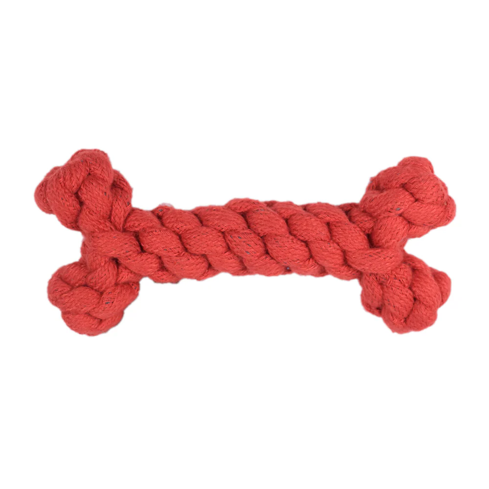 Skatrs Bone, Ball, Knotted Ball 3 in 1 Rope Chew Toy Combo for Dogs and Cats - Image 2