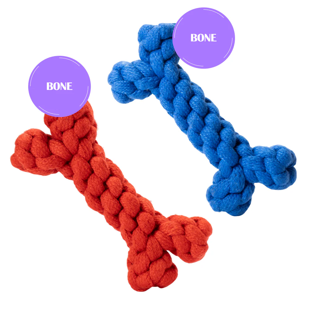 Skatrs Bone Shaped Rope Chew Toy for Dogs and Cats (Royal Blue) - Image 6