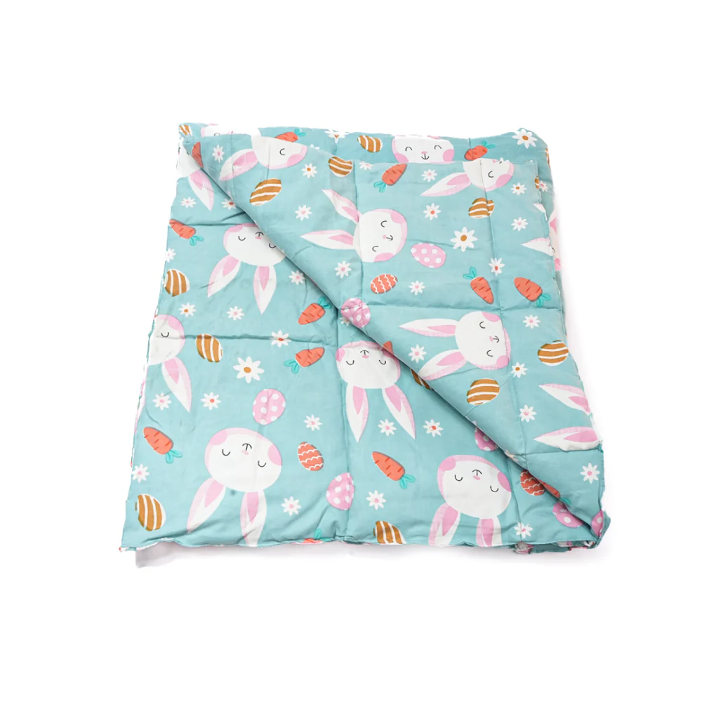 Skatrs Bunny Bloom Blanket for Dogs & Cats (Light Blue) - Image 10