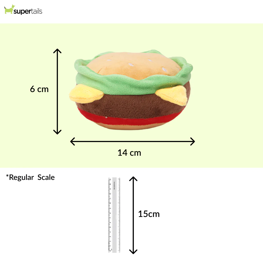 Skatrs Burger Plush Toy for Dogs - Image 2