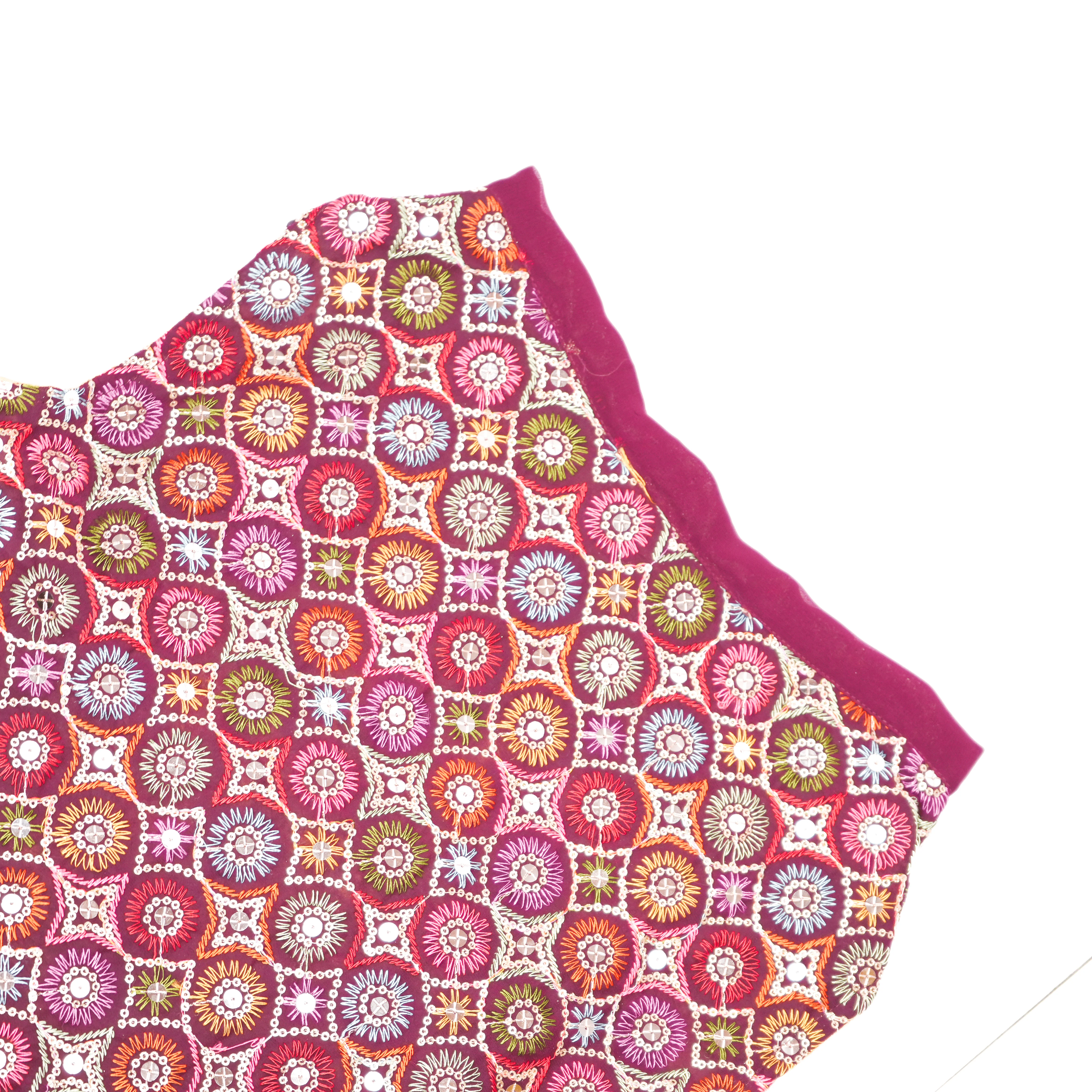 Skatrs Burgundy Regal Ensembl Festive Grace Lehenga for Dogs and Cats - Image 12