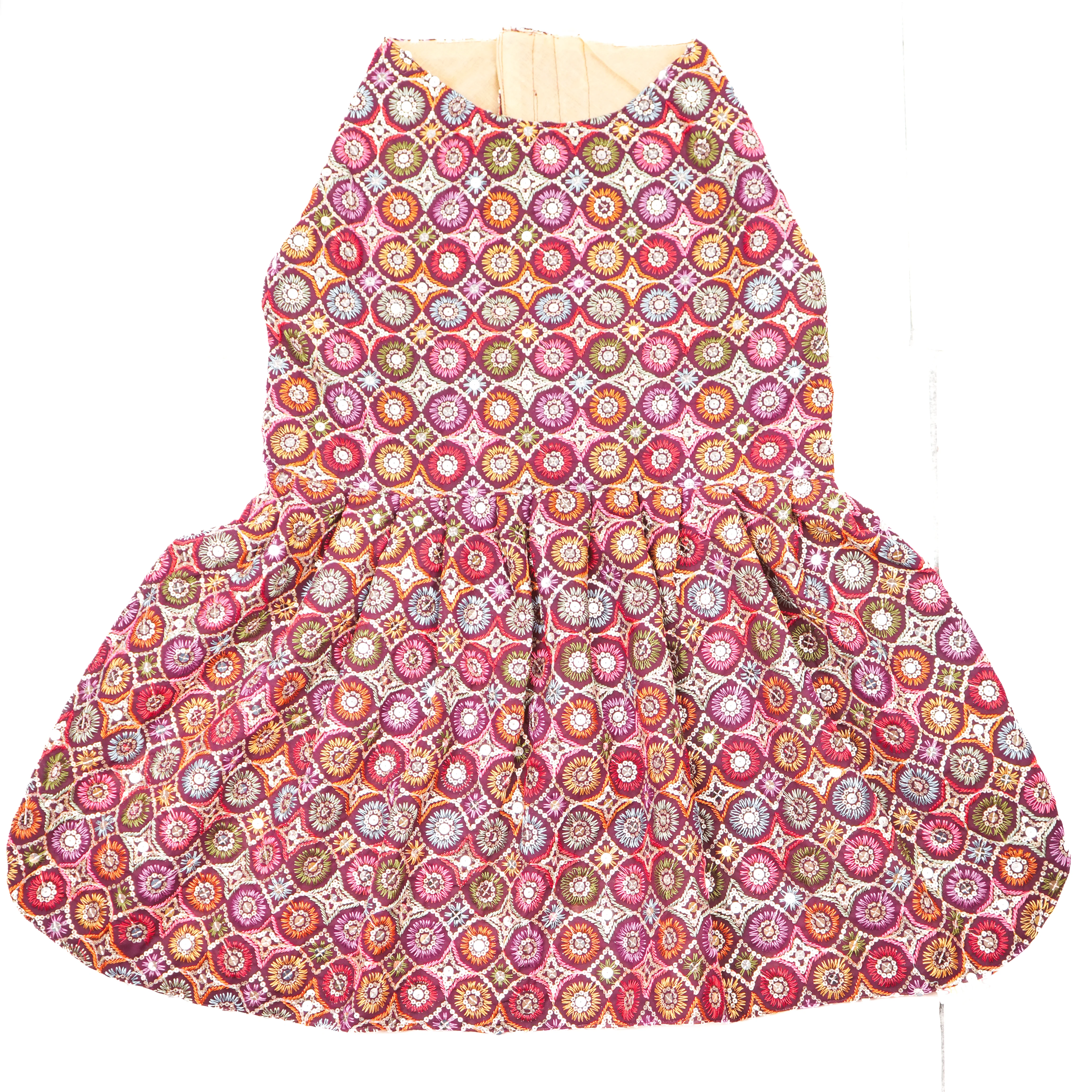 Skatrs Burgundy Regal Ensembl Festive Grace Lehenga for Dogs and Cats - Image 3