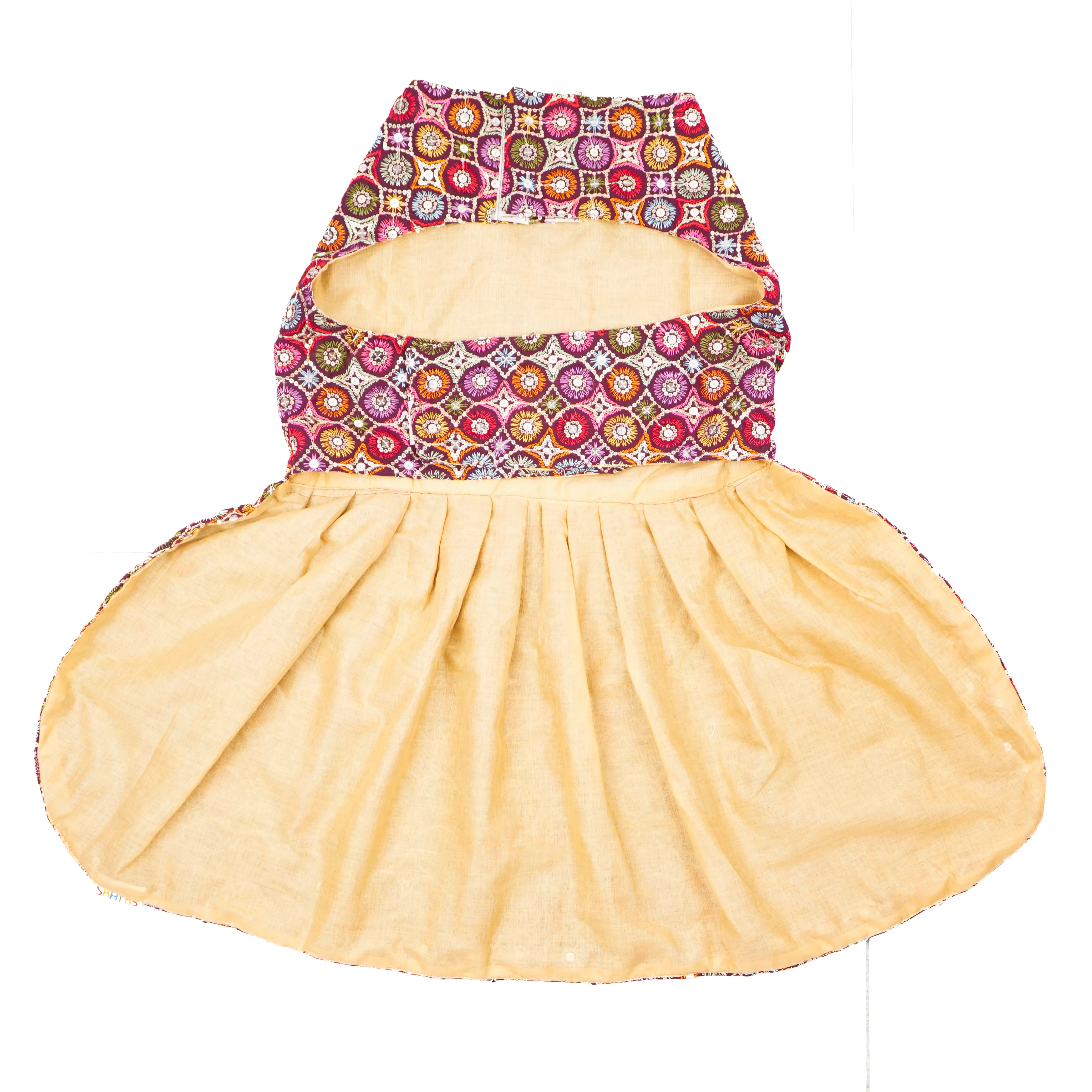 Skatrs Burgundy Regal Ensembl Festive Grace Lehenga for Dogs and Cats - Image 5