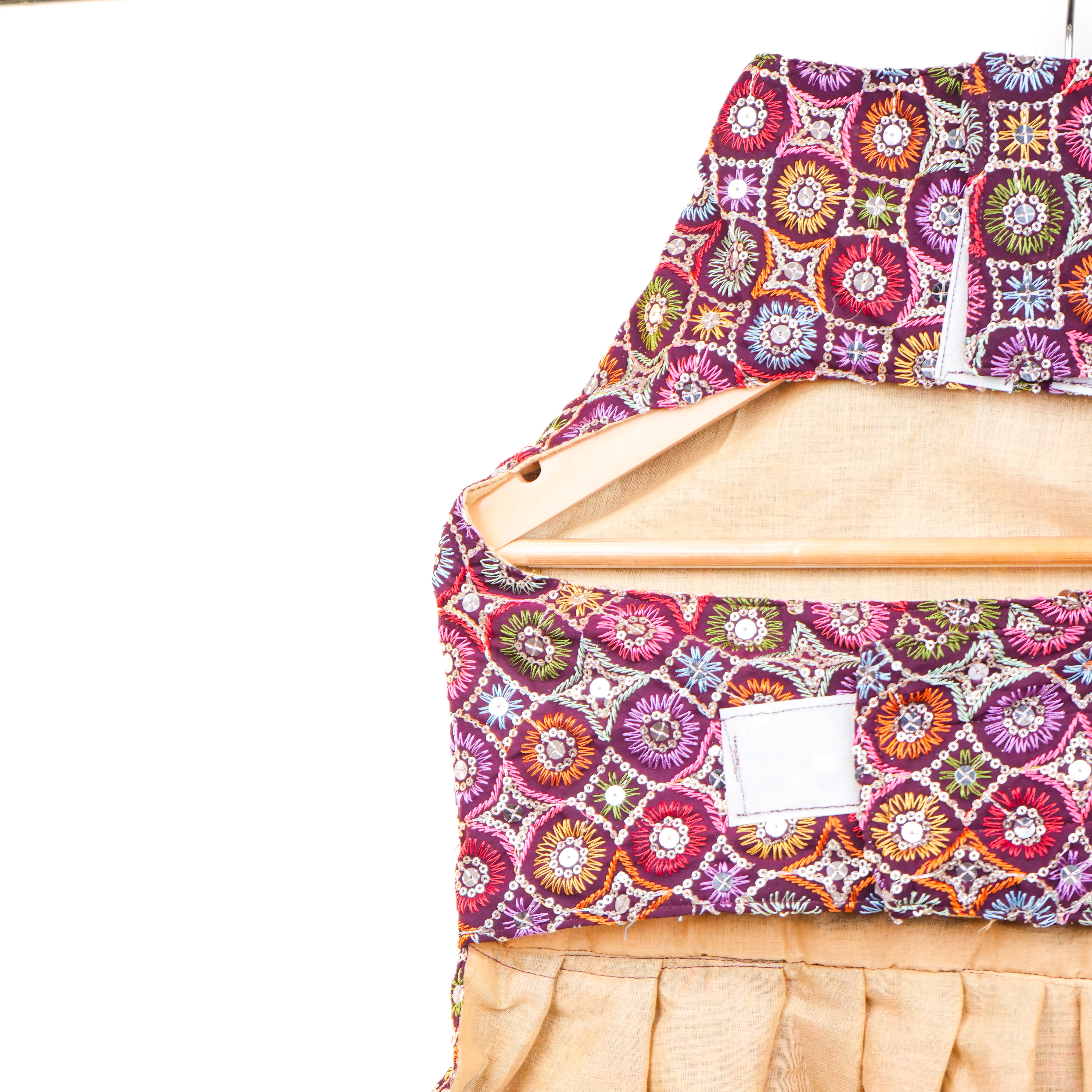 Skatrs Burgundy Regal Ensembl Festive Grace Lehenga for Dogs and Cats - Image 8