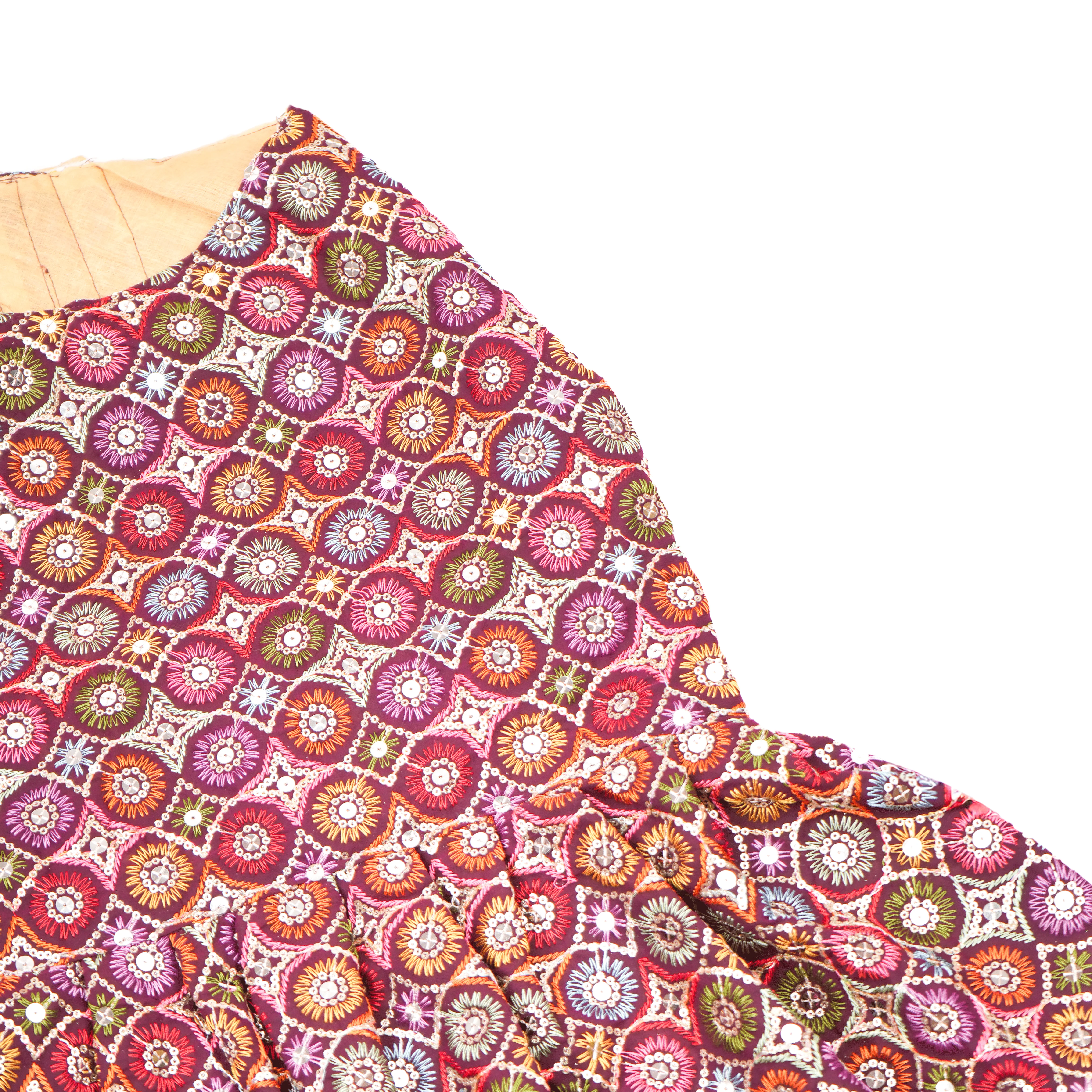 Skatrs Burgundy Regal Ensembl Festive Grace Lehenga for Dogs and Cats - Image 9