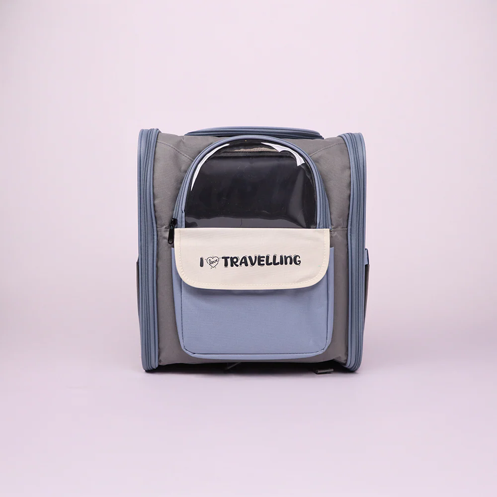 Skatrs Carrier Backpack with Front Pocket for Cats (Grey) - Image 3