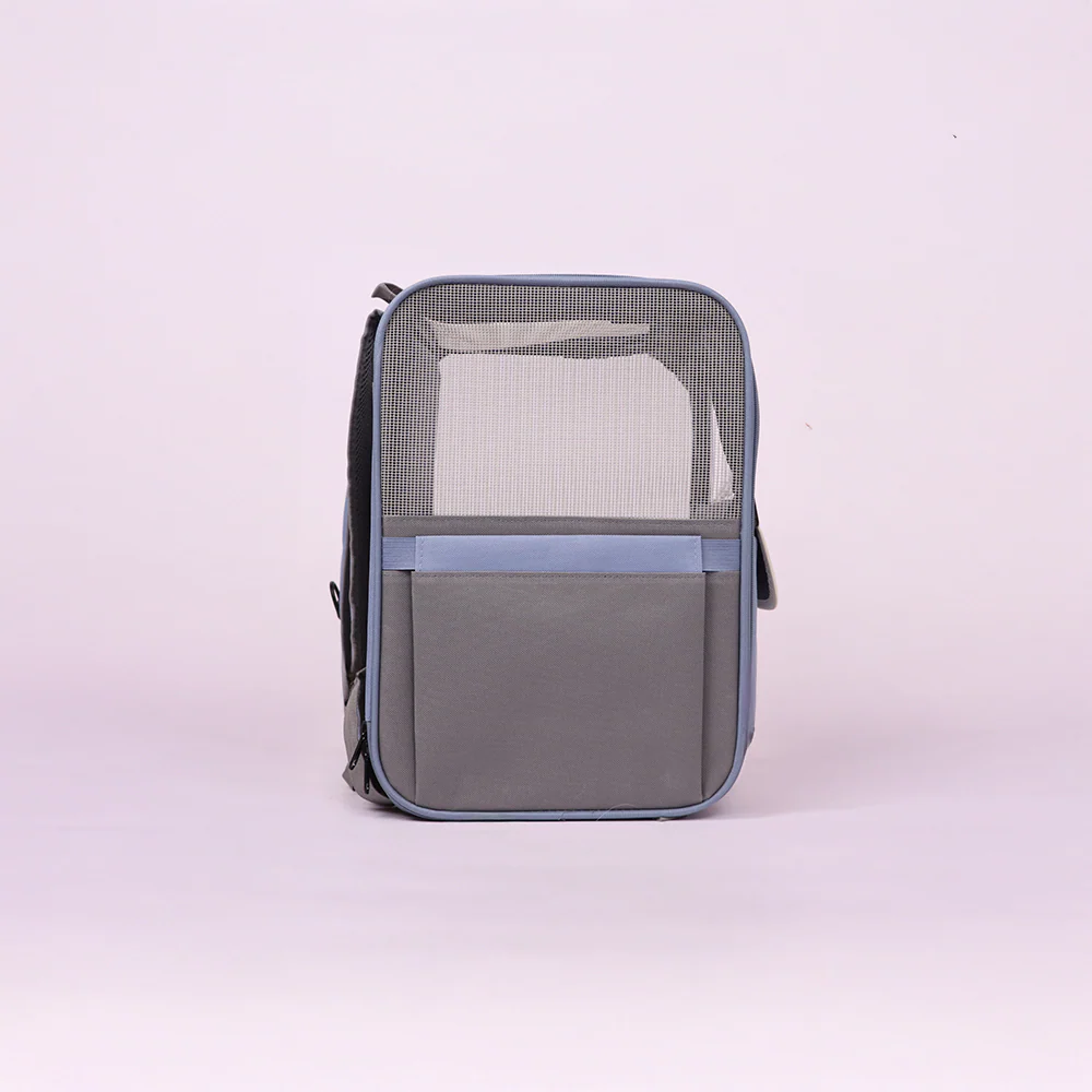 Skatrs Carrier Backpack with Front Pocket for Cats (Grey) - Image 4