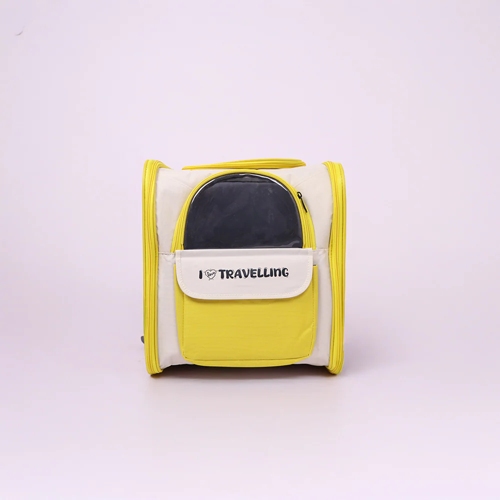 Skatrs Carrier Backpack with Front Pocket for Cats (Yellow) - Image 3