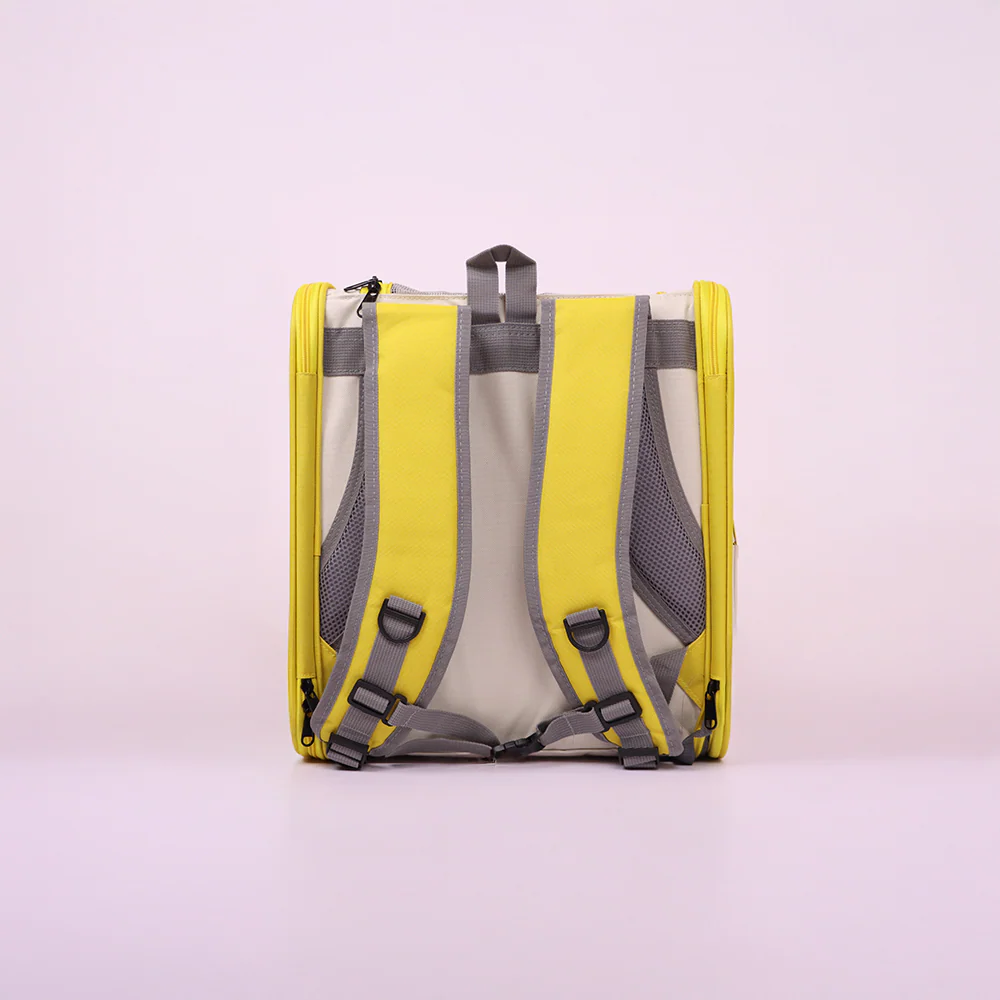 Skatrs Carrier Backpack with Front Pocket for Cats (Yellow) - Image 4