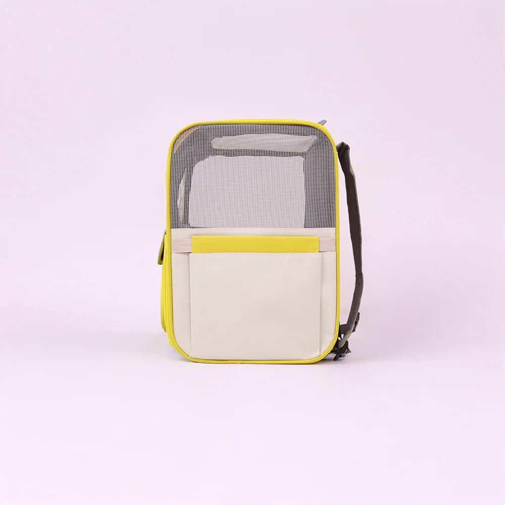 Skatrs Carrier Backpack with Front Pocket for Cats (Yellow) - Image 5