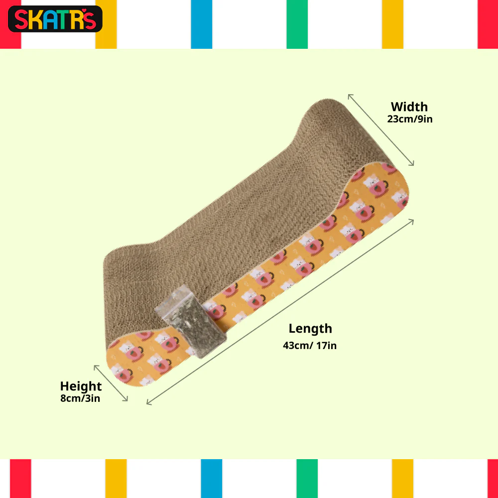 Skatrs Claw and Order Cat Scratcher with 2g Premium Catnip Free - Image 2
