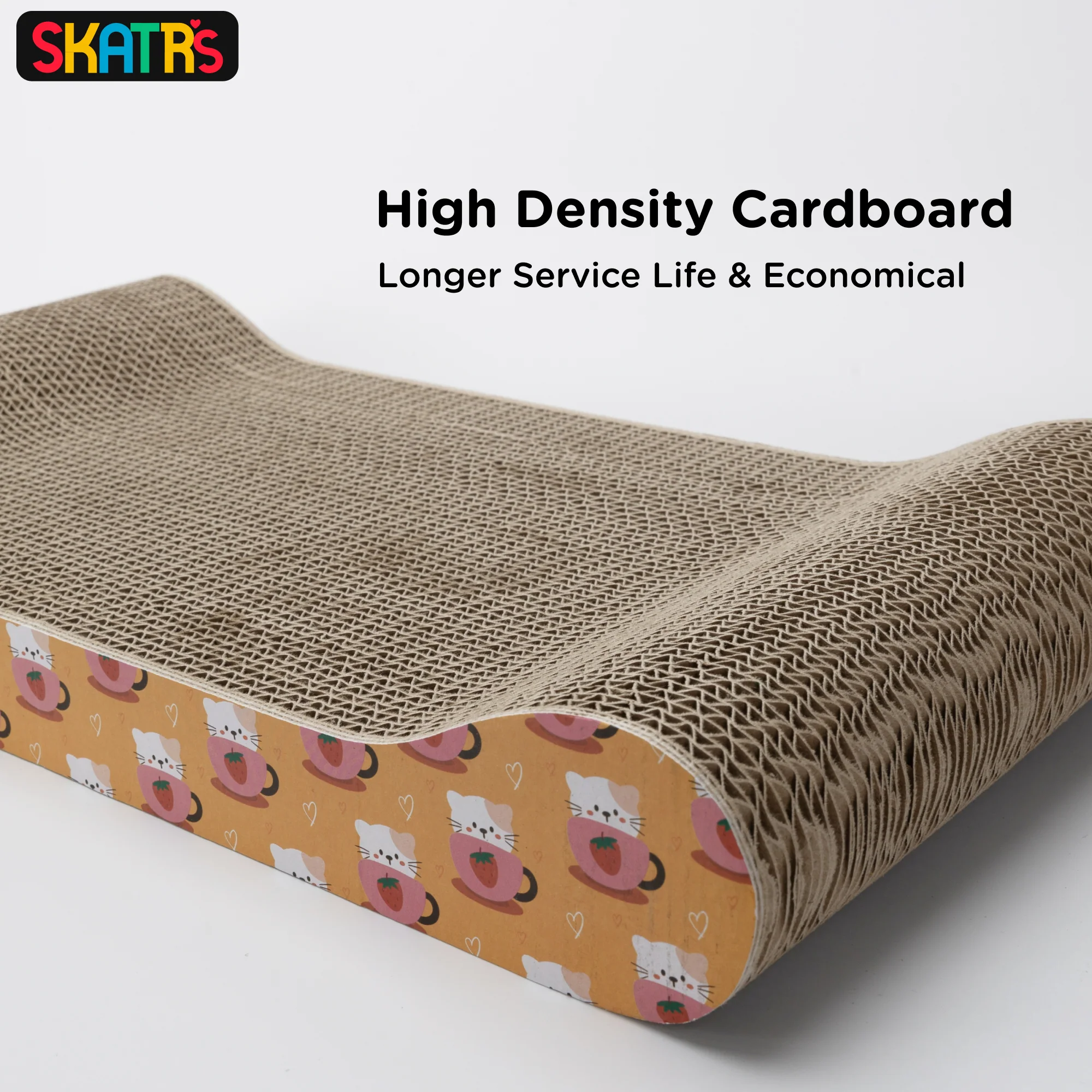 Skatrs Claw and Order Cat Scratcher with 2g Premium Catnip Free - Image 3