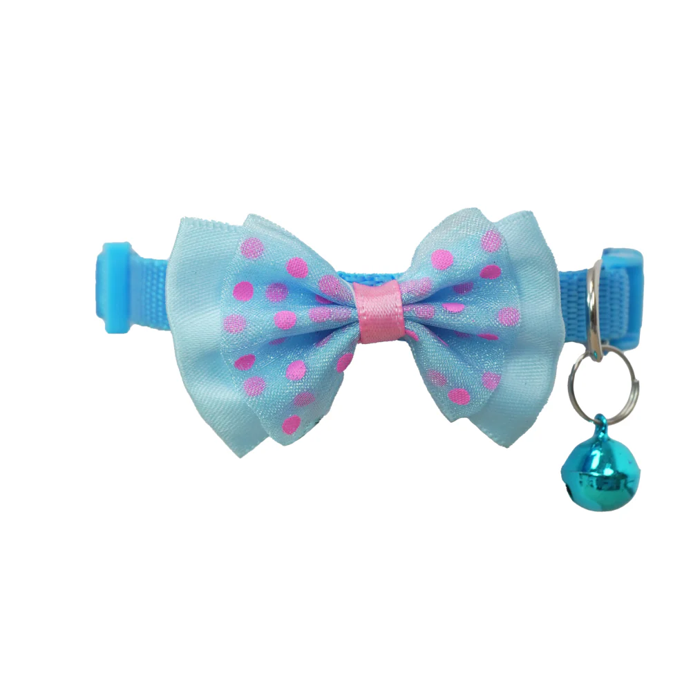 Skatrs Collar with Bow for Dogs and Cats (Blue) - Image 2