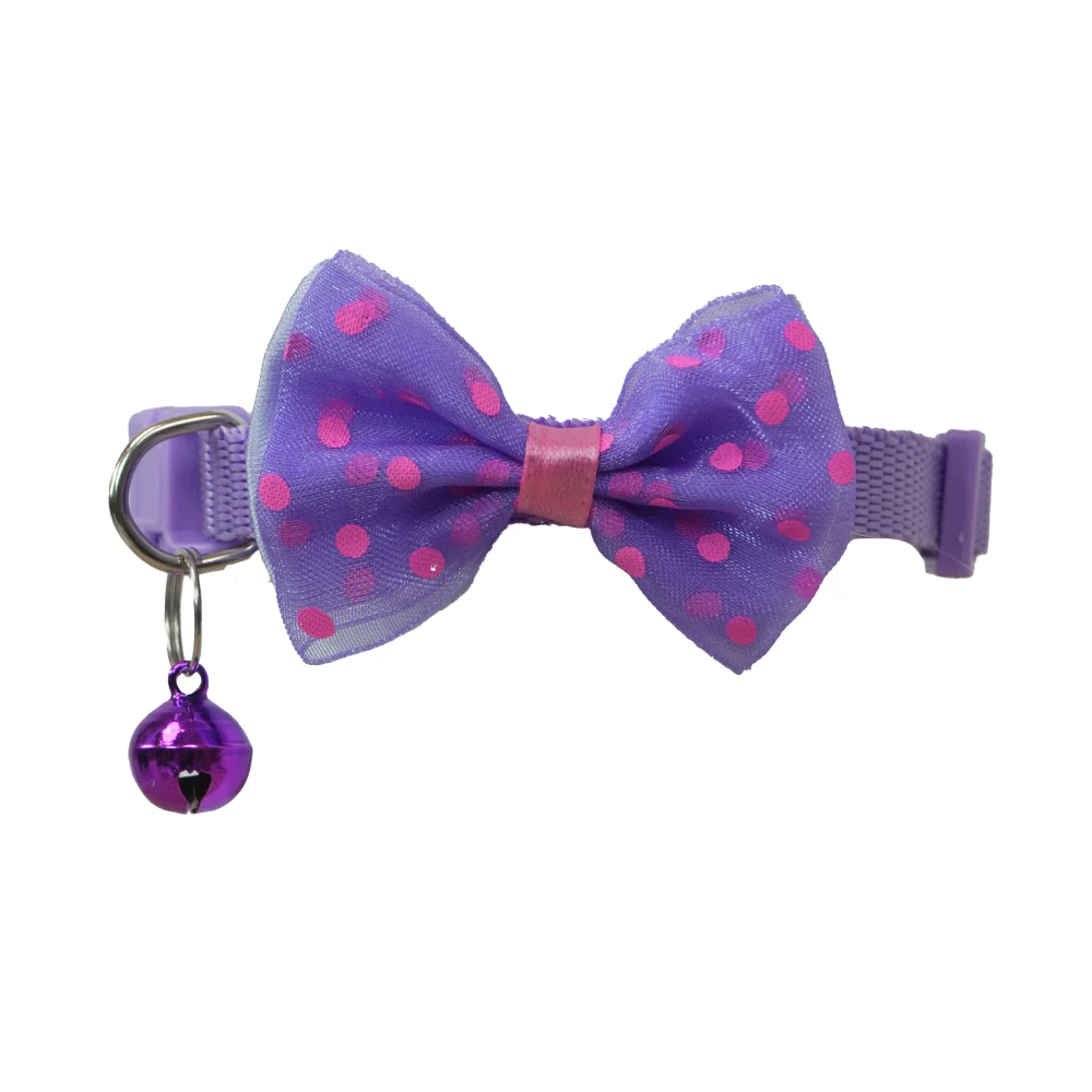 Skatrs Collar with Bow for Dogs and Cats (Purple) - Image 2