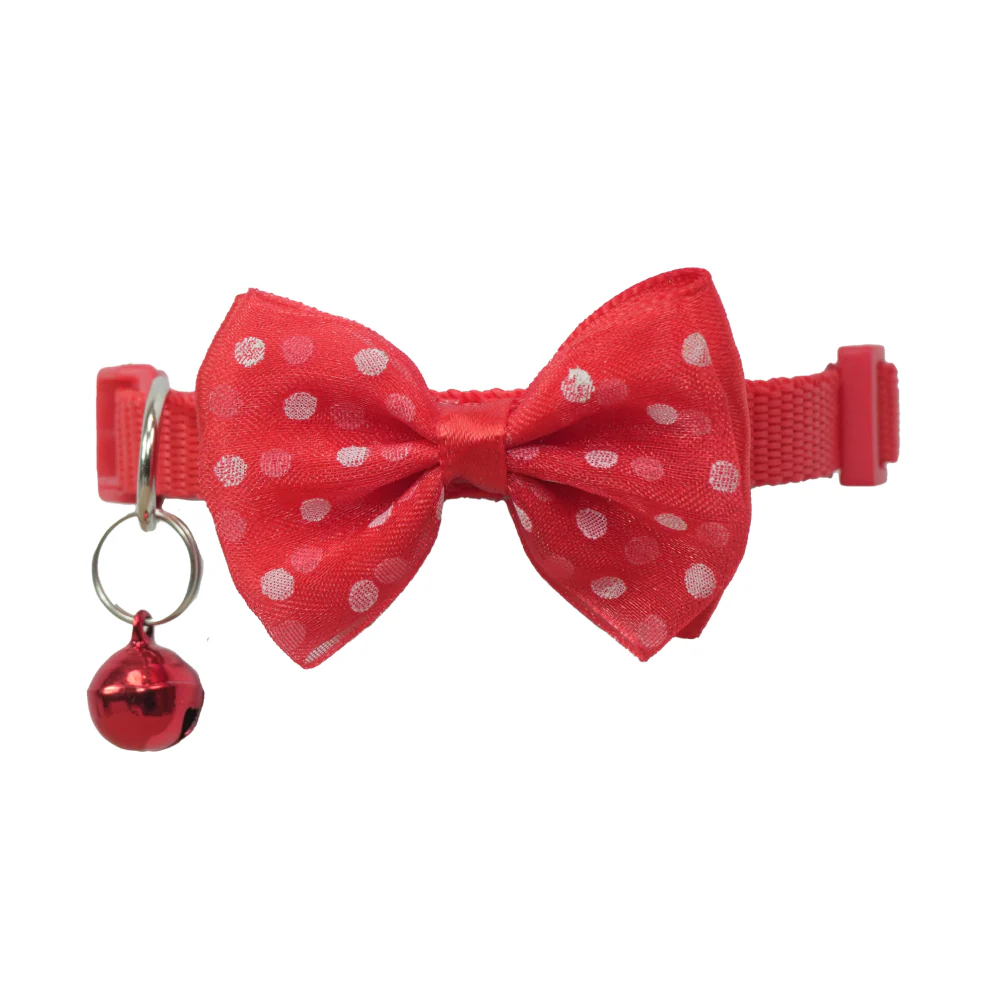 Skatrs Collar with Bow for Dogs and Cats (Red) - Image 2
