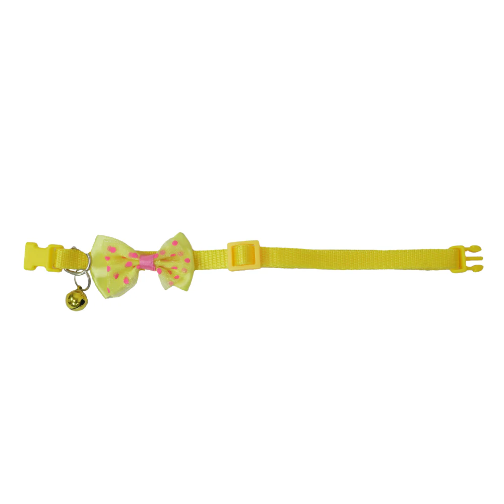 Skatrs Collar with Bow for Dogs and Cats (Yellow) - Image 3
