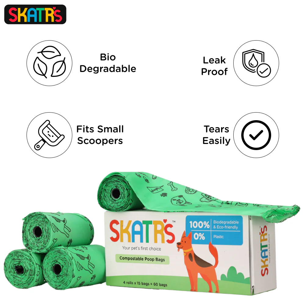 Skatrs Compostable Poop Bags for Dogs and Cats - Image 3