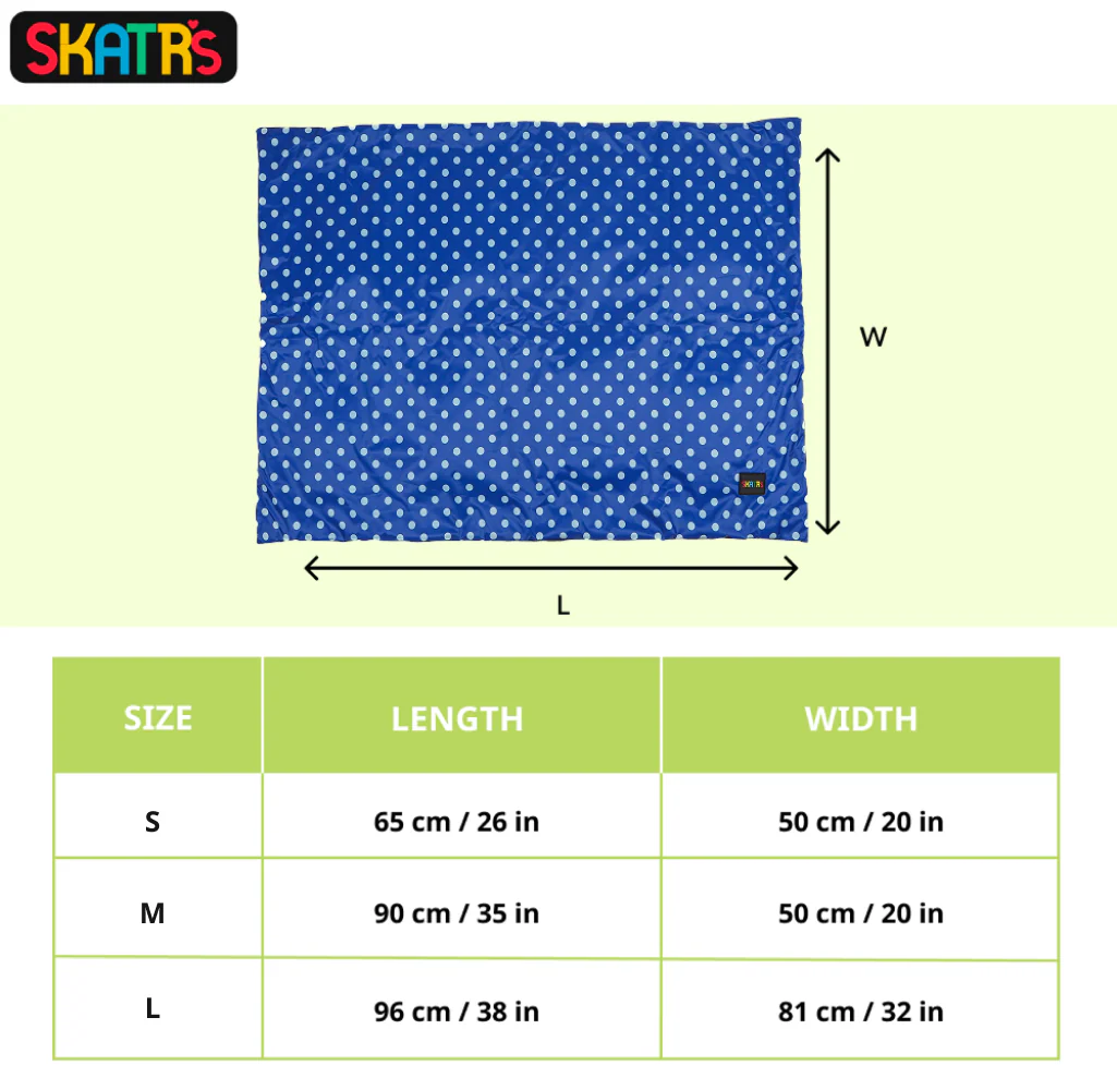 Skatrs Cooling Mat for Dogs & Cats (Blue and White) - Image 2
