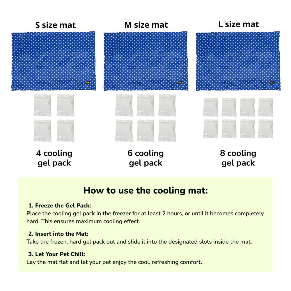Skatrs Cooling Mat for Dogs & Cats (Blue and White) - Image 3