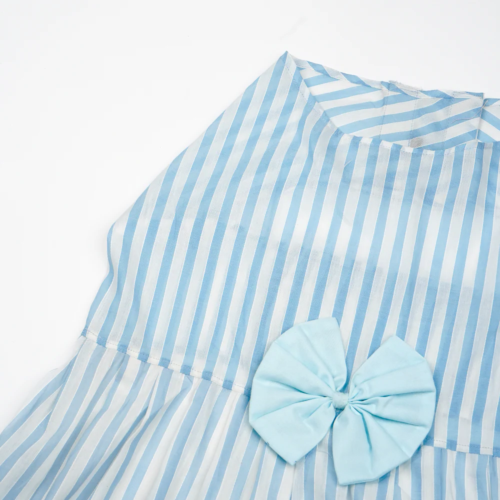 Skatrs Cotton Dress for Dogs and Cats (Blue and White Stripe) - Image 9