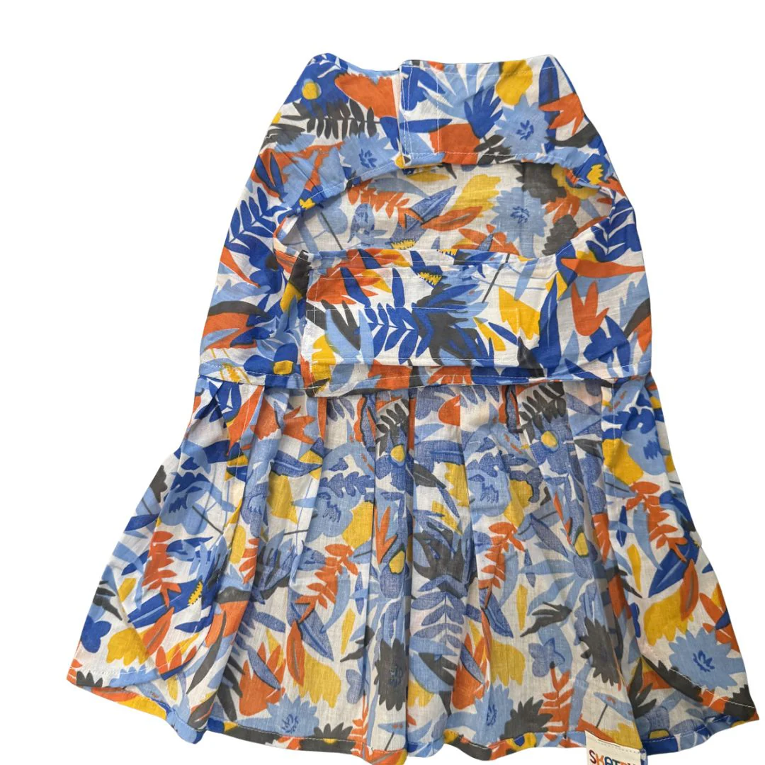 Skatrs Cotton Dress for Dogs and Cats (Blue Beach Print) - Image 4