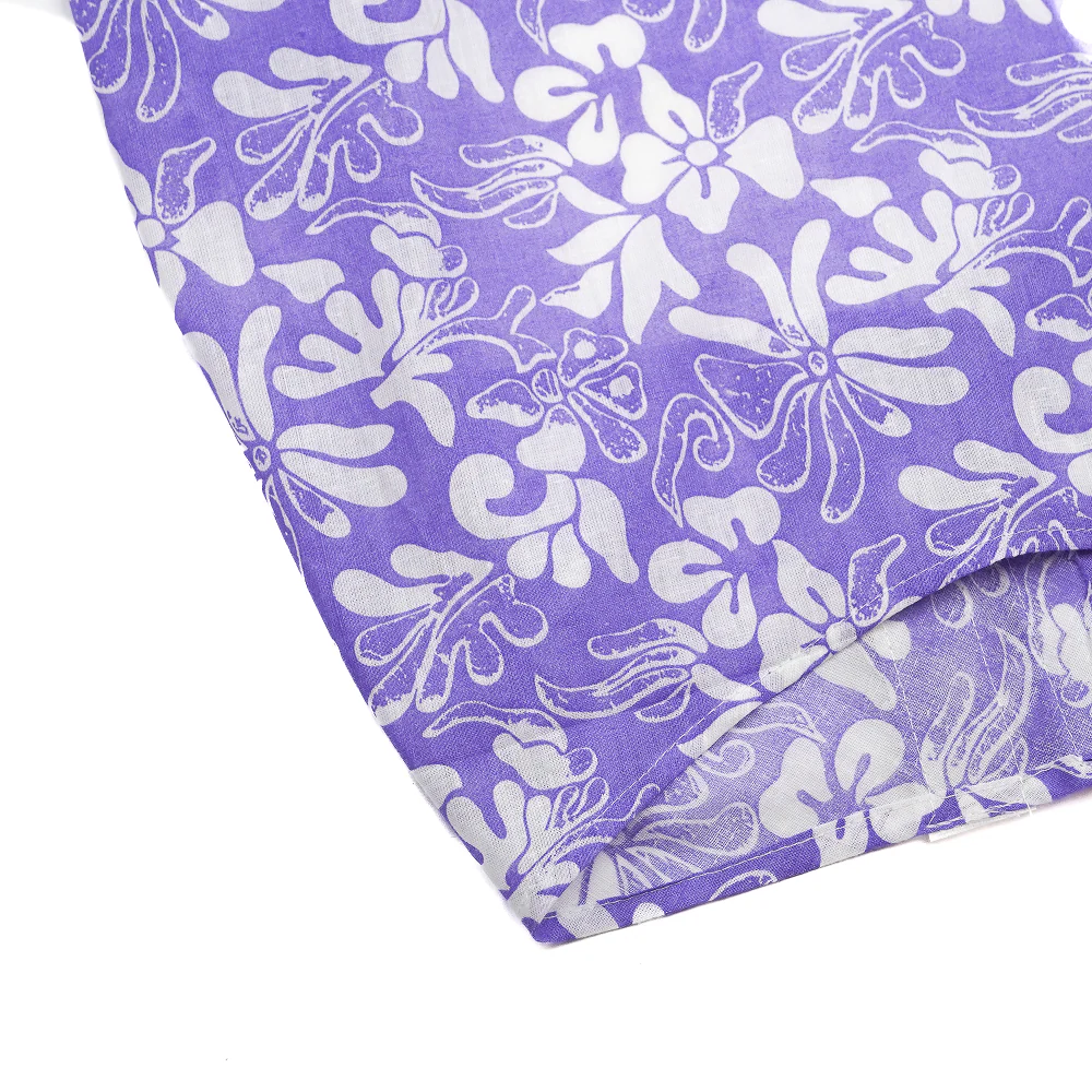 Skatrs Cotton Dress for Dogs and Cats (Lavender and White) - Image 3