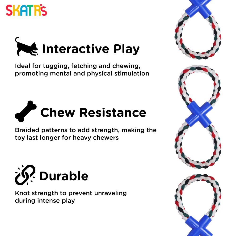 Skatrs Cotton Loop Rope Tug Toy for Dogs and Cats - Image 3