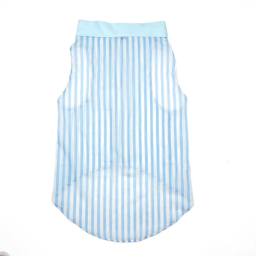Skatrs Cotton Shirt for Dogs and Cats (Blue and White Stripes) - Image 4