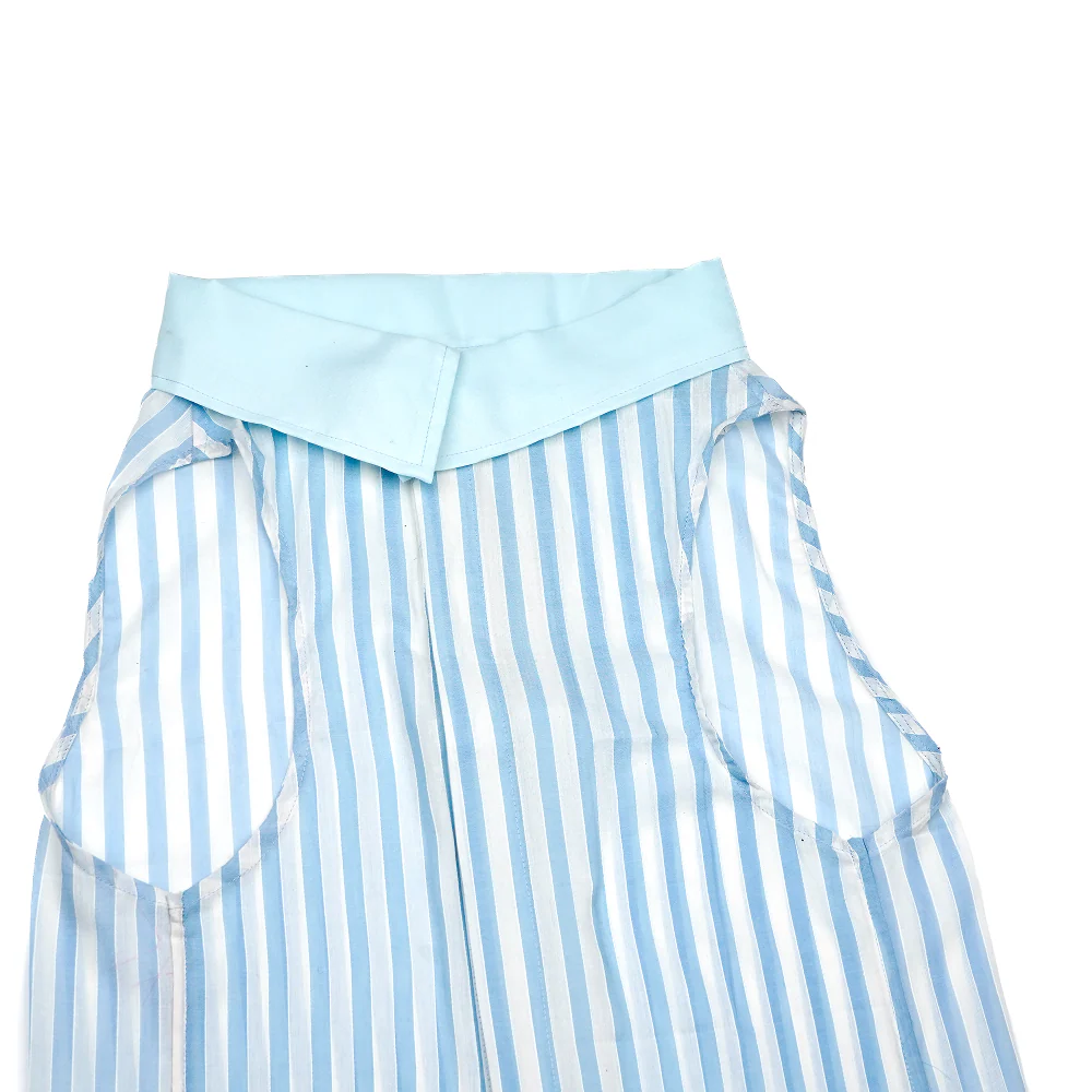 Skatrs Cotton Shirt for Dogs and Cats (Blue and White Stripes) - Image 5