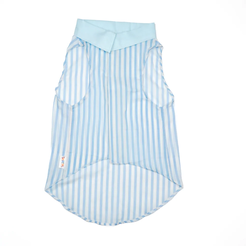 Skatrs Cotton Shirt for Dogs and Cats (Blue and White Stripes) - Image 6