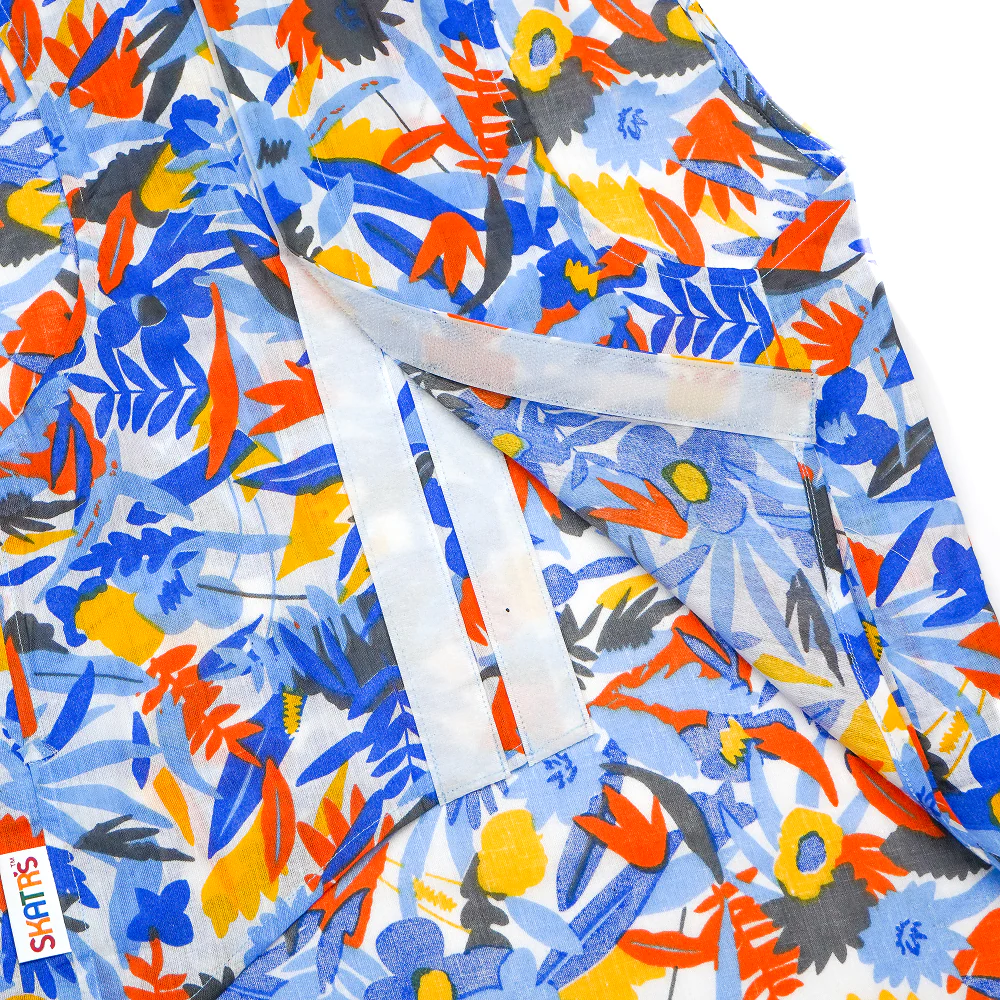 Skatrs Cotton Shirt for Dogs and Cats (Blue Beach Print) - Image 7