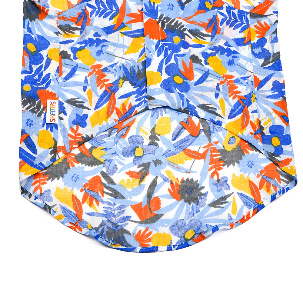 Skatrs Cotton Shirt for Dogs and Cats (Blue Beach Print) - Image 9