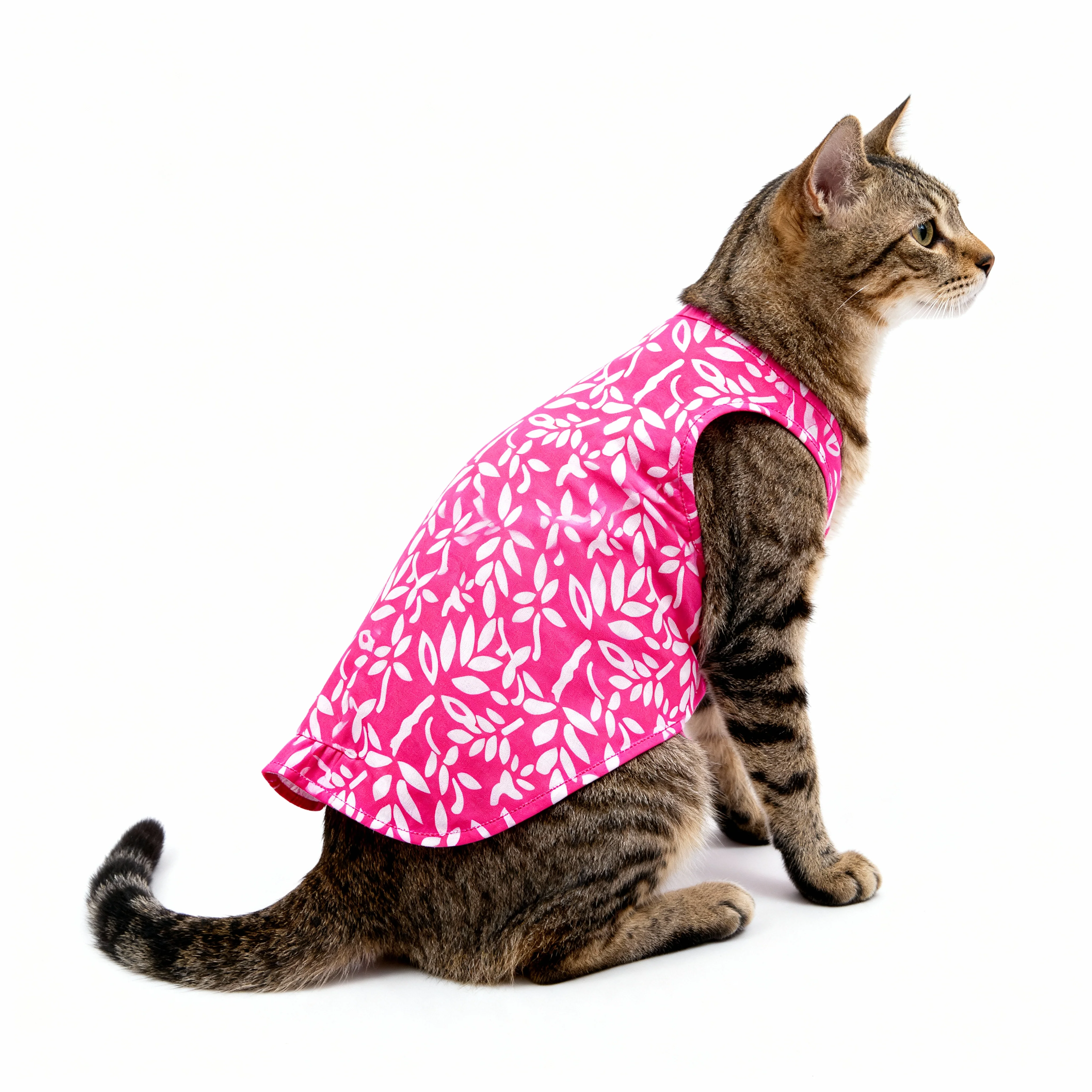 Skatrs Cotton Shirt for Dogs and Cats (Hot Pink and White) - Image 8