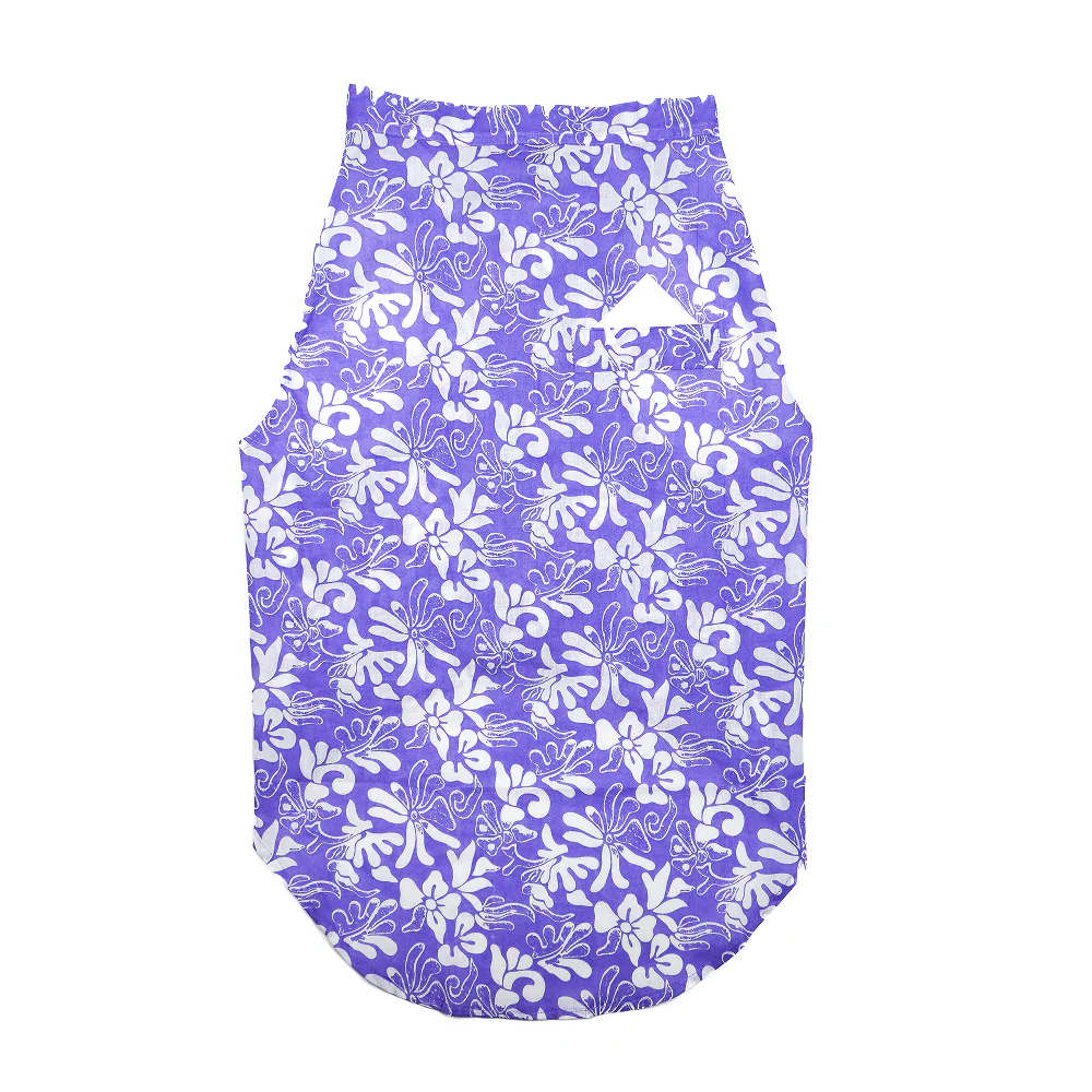 Skatrs Cotton Shirt for Dogs and Cats (Lavender and White) - Image 3