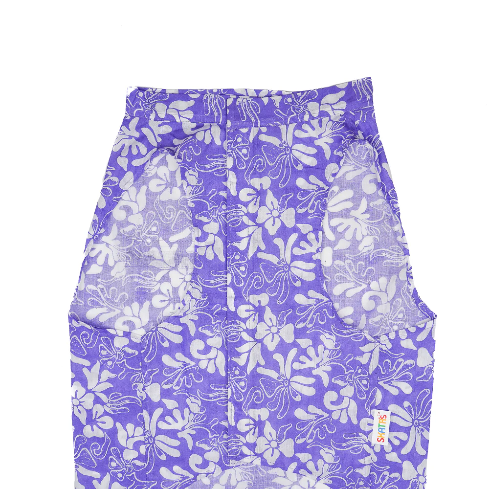 Skatrs Cotton Shirt for Dogs and Cats (Lavender and White) - Image 4