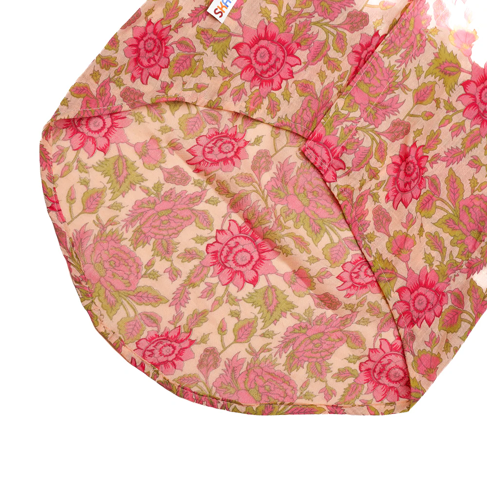 Skatrs Cotton Shirt for Dogs and Cats (Off White and Pink Lotus) - Image 7