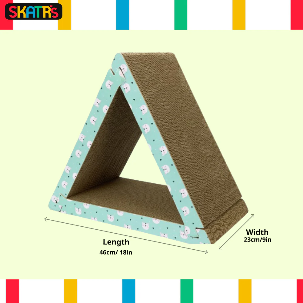 Skatrs Cute Triangle Cat Scratcher with 2g Premium Catnip Free - Image 2