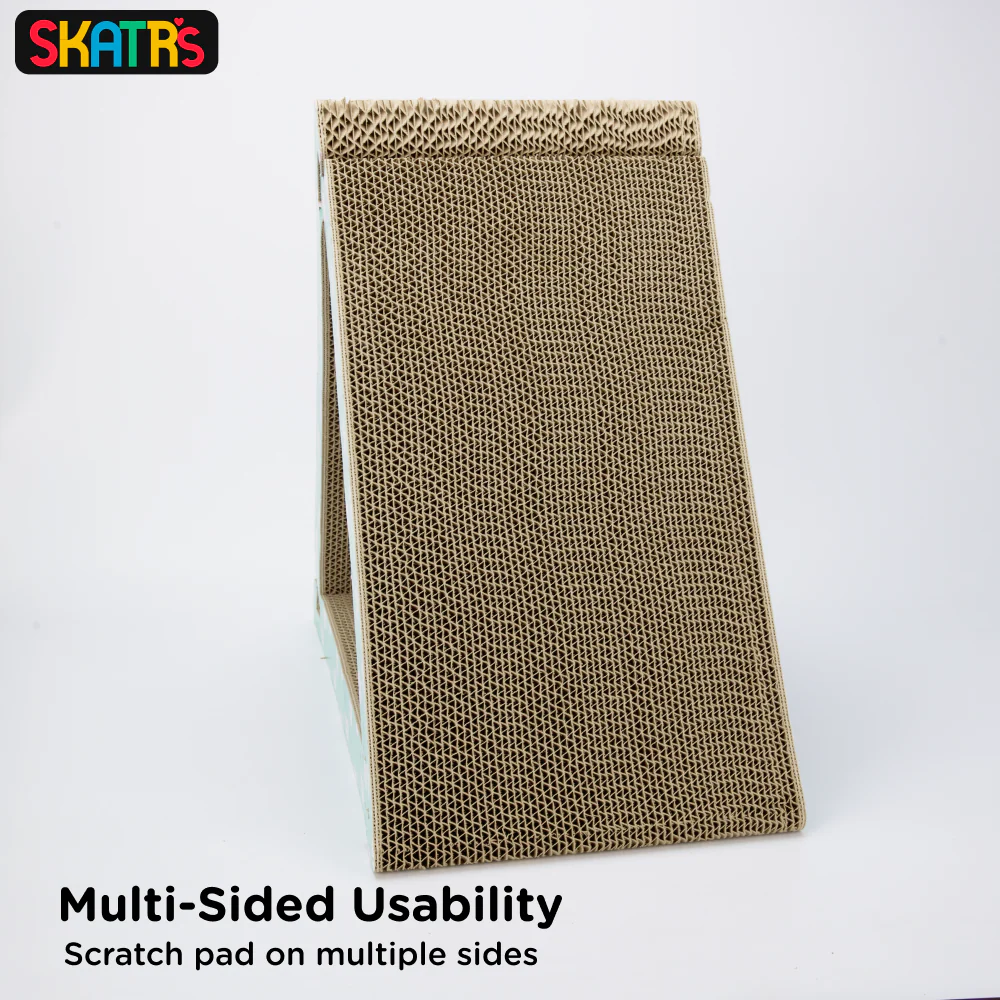 Skatrs Cute Triangle Cat Scratcher with 2g Premium Catnip Free - Image 4