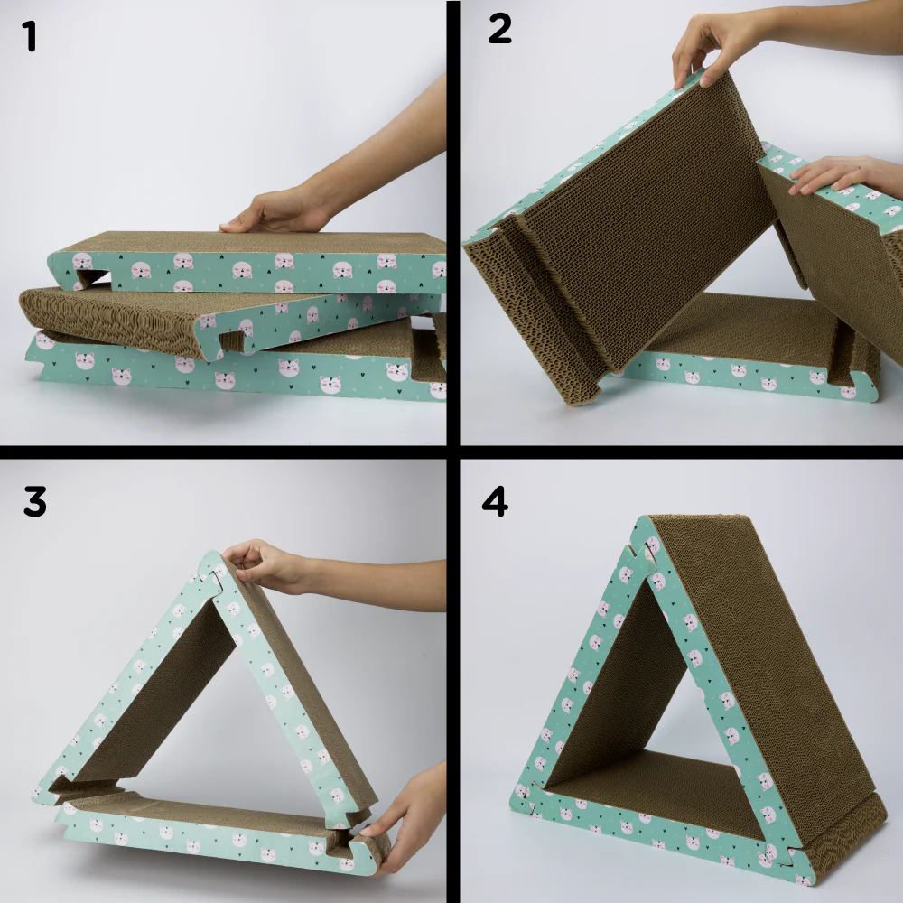 Skatrs Cute Triangle Cat Scratcher with 2g Premium Catnip Free - Image 6