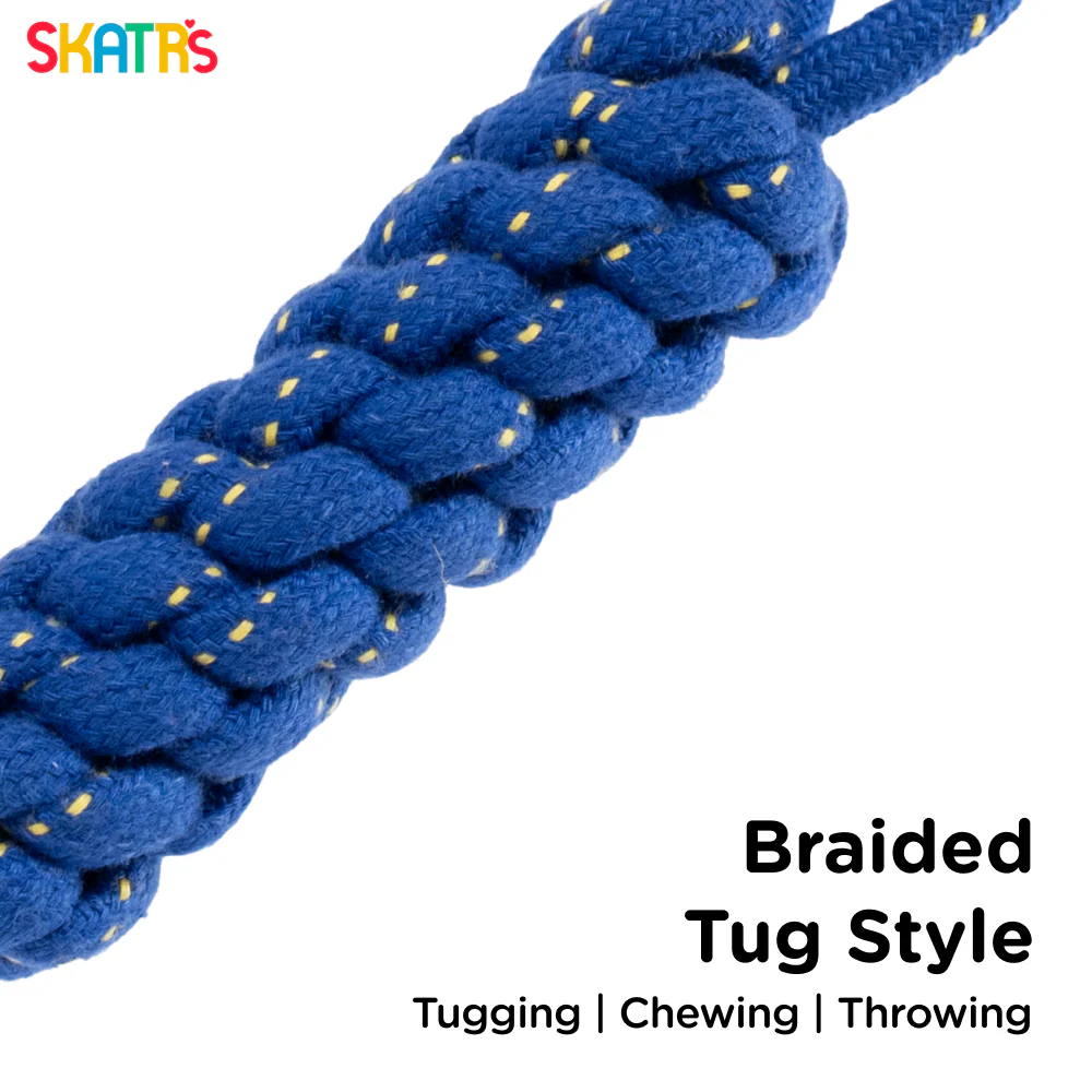 Skatrs Dummy Knotted Rope Chew Toy for Dogs and Cats (Blue) - Image 2