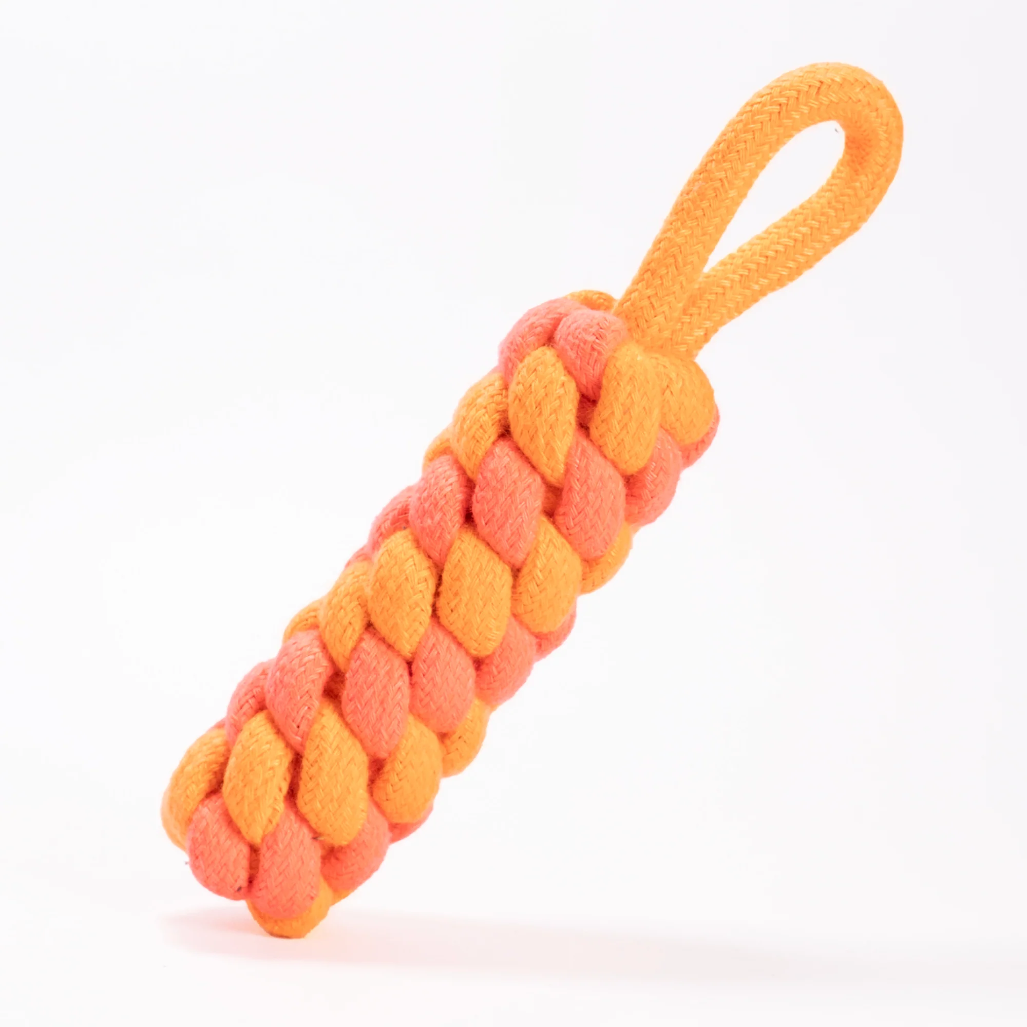 Skatrs Dummy Knotted Rope Chew Toy for Dogs and Cats (Pink/Orange) - Image 2
