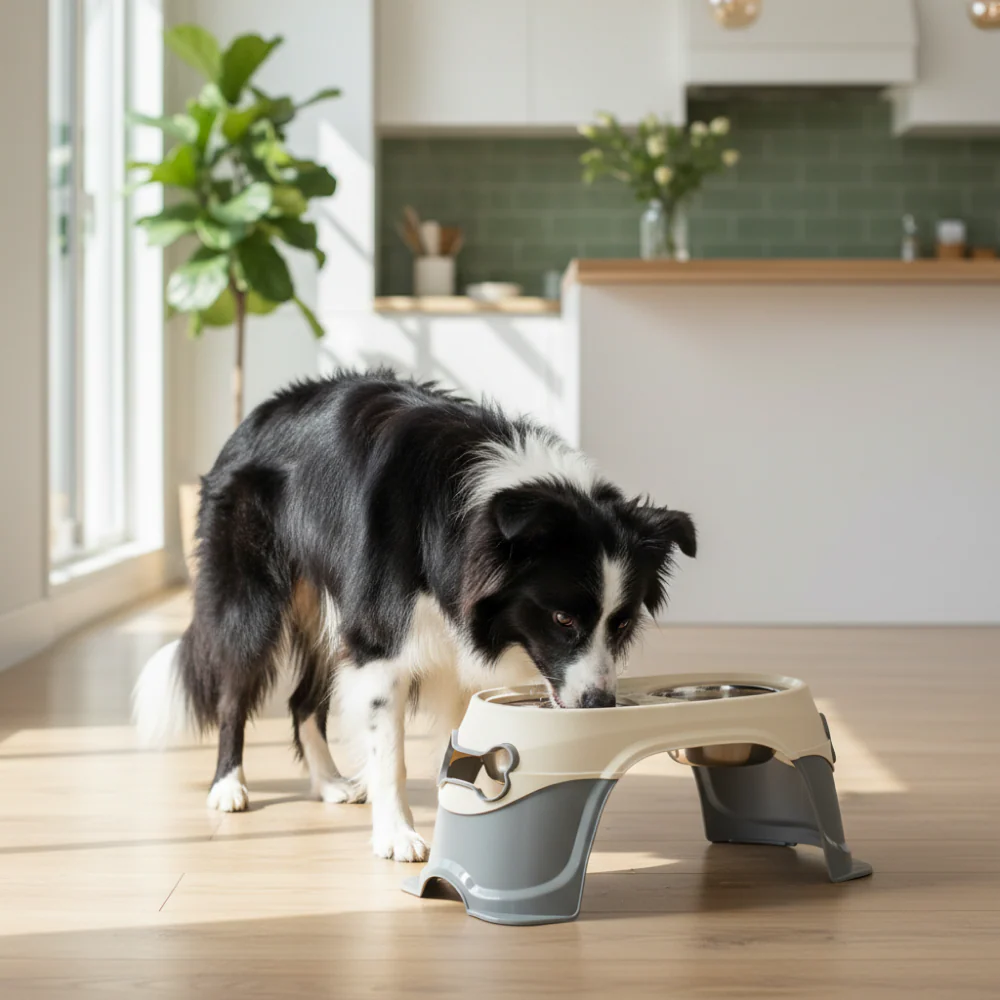 Skatrs Elevated Feeder with Twin Stainless Steel Bowls for Dogs - Image 2