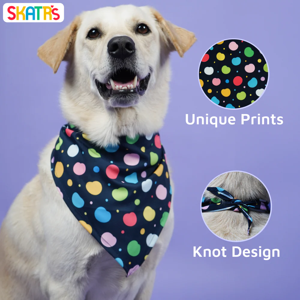 Skatrs Bandana for Dogs Stylish and Comfortable (Black) - Image 3