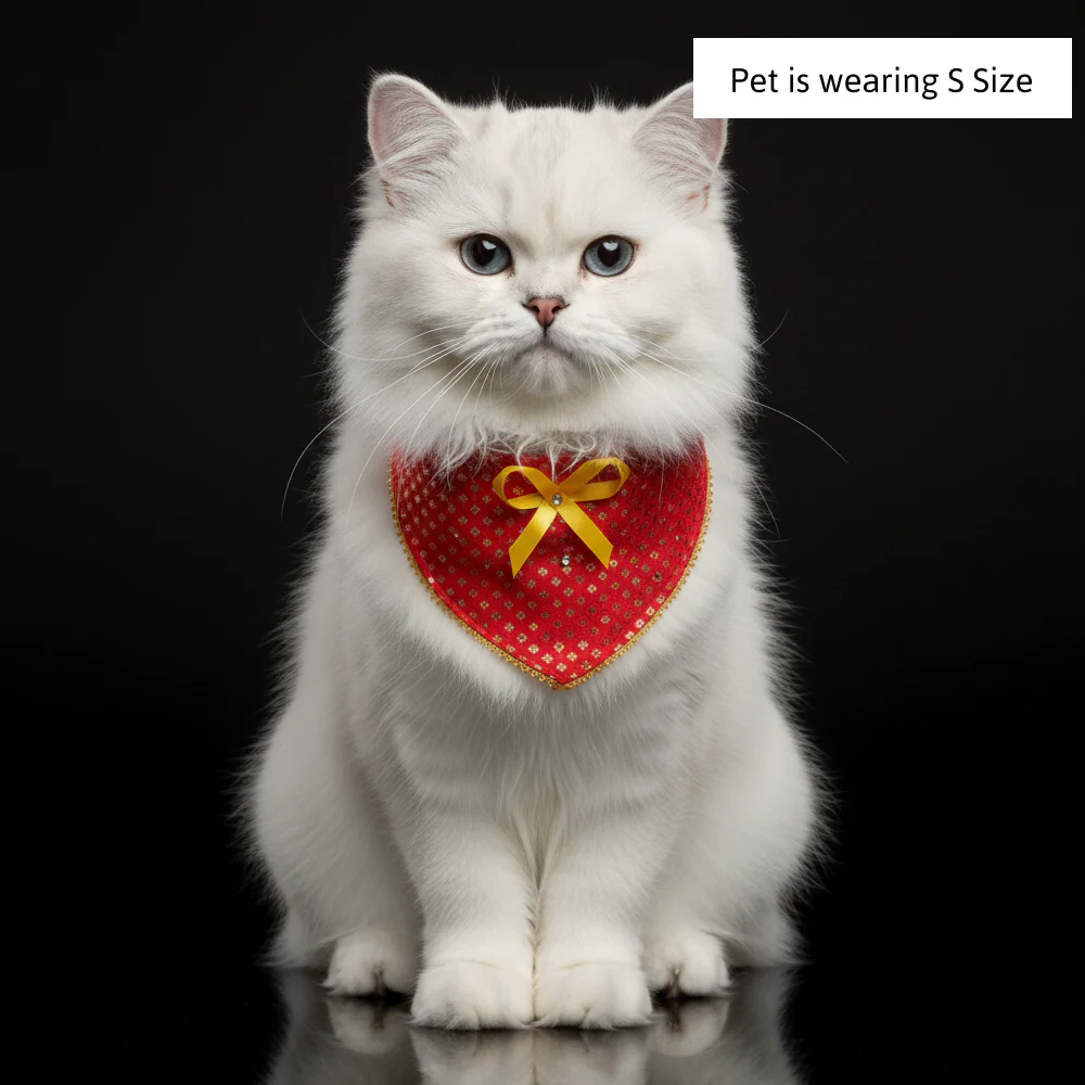 Skatrs Ethnic Bandana for Cats and Dogs (Red) - Image 5