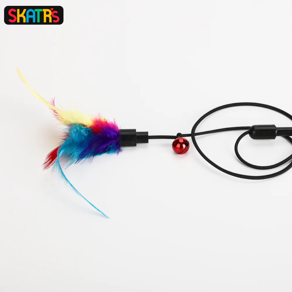 Skatrs Feather Fun Catcher Teaser Playing Stick for Cats - Image 4