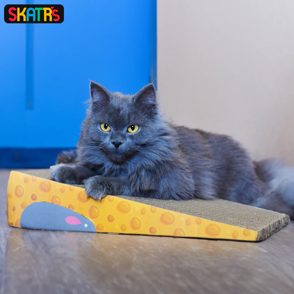 Skatrs Feline Fortress Two Tier Cat Tree with Sisal Post and Say Cheese Cat Scratcher with 2g Premium Catnip Combo - Image 11