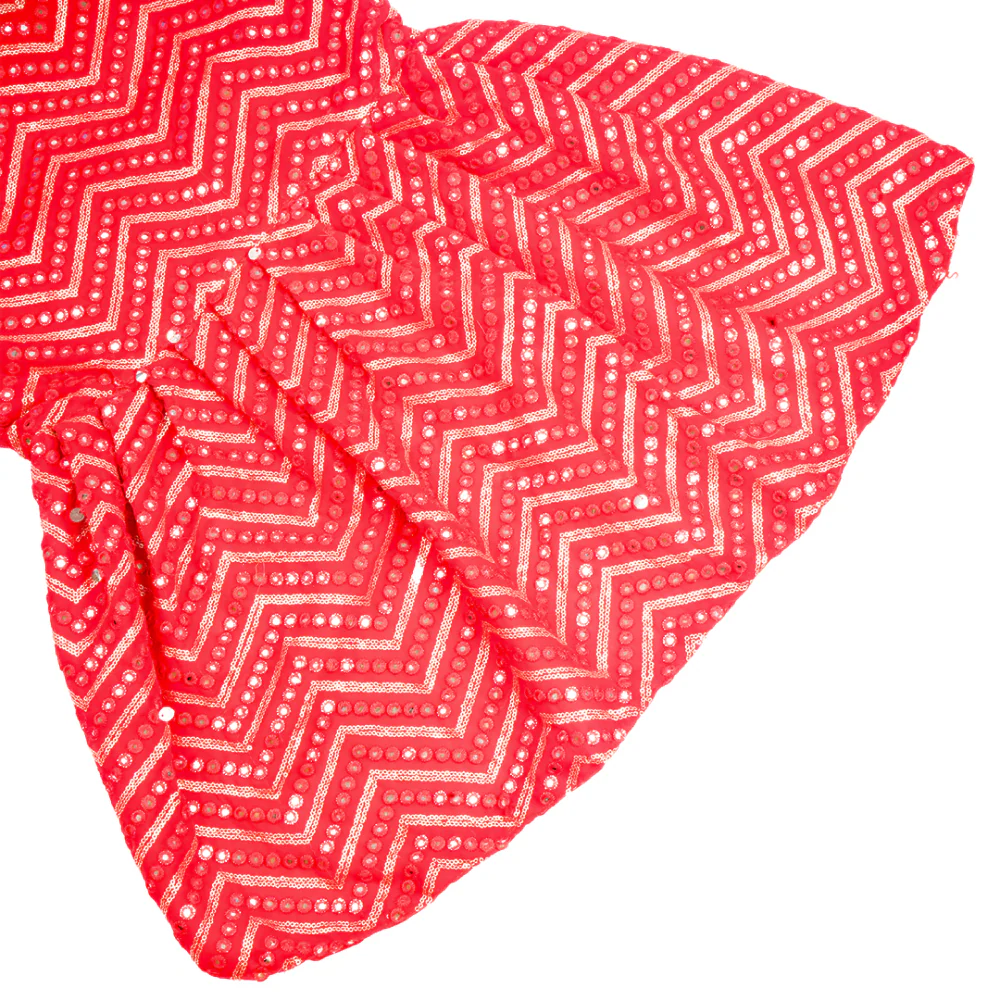 Skatrs Festive Mirror Lehenga for Cats and Dogs (Red) - Image 9