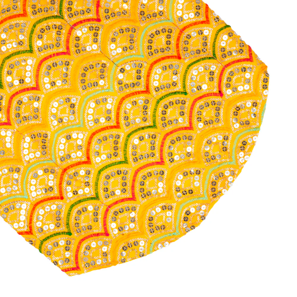 Skatrs Festive Sequence Embroidered Sherwani for Cats and Dogs (Yellow) - Image 9